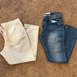 Size 12..Khaki pants & Slouch Jeans...NICE!! NWT!!